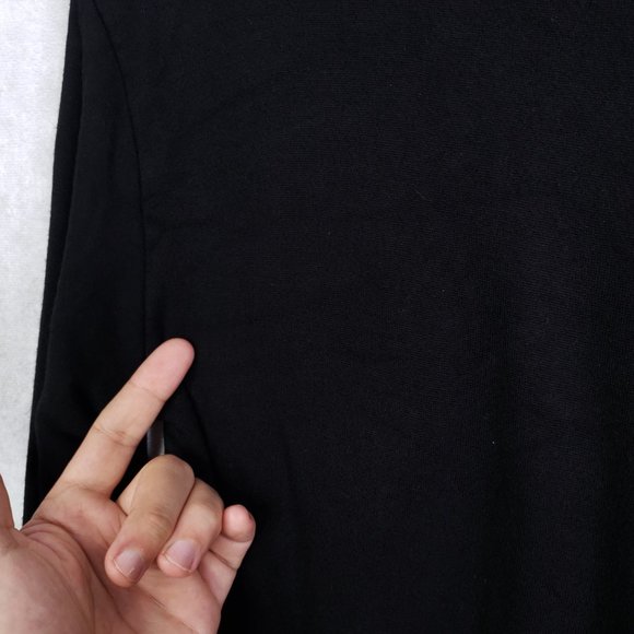 Spiritual Gangster Women's Medium Black "Grateful" Metallic Graphic Sweater Top - Picture 8 of 8